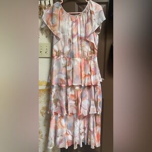 Calvin Klein Pastel Floral Maxi Dress